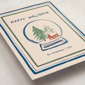 "Snow Globe" - Holiday Cards in Wintermint by Teju Reval - Detail