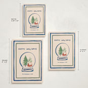"Snow Globe" - Holiday Cards in Wintermint by Teju Reval - Formats Available