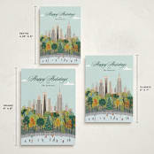 "New York for the Holidays" - Holiday Cards in Mint by Sherley Ferreira - Formats Available