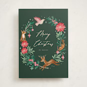 "Woodland Wreath" - Holiday Cards in Forest by Vivian Yiwing - Front
