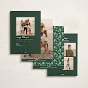 "Woodland Wreath" - Holiday Cards in Forest by Vivian Yiwing - Back of Card Options