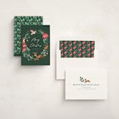 "Woodland Wreath" - Holiday Cards in Forest by Vivian Yiwing - Assembled