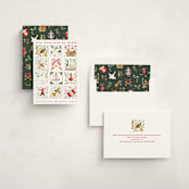 "12 days of Christmas stamps" - Holiday Cards in Cranberry by Sarah Knight - Assembled