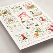 "12 days of Christmas stamps" - Holiday Cards in Cranberry by Sarah Knight - Detail