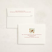 "12 days of Christmas stamps" - Holiday Cards in Cranberry by Sarah Knight - FREE Recipient Addressing
