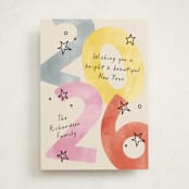 "New Year Stars" - Holiday Cards in Party by Pixel and Hank - Front
