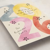 "New Year Stars" - Holiday Cards in Party by Pixel and Hank - Detail