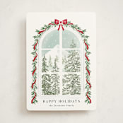 "The Glimpse" - Holiday Cards in Pine by Petra Kern - Front