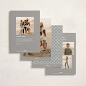 "Notre Dame" - Holiday Cards in Slate by Jamie Alexander - Back of Card Options