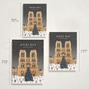 "Notre Dame" - Holiday Cards in Slate by Jamie Alexander - Formats Available