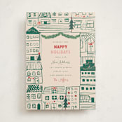"Festive Home" - Holiday Cards in Elf Shoes by Teju Reval - Front