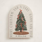 "Snowglobe" - Holiday Cards in Buttercream by Maja Cunningham - Front