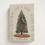 "Snowglobe" - Holiday Cards in Buttercream by Maja Cunningham - Folded Card