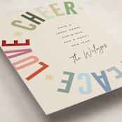 "Holiday Three" - Holiday Cards in Confetti by Pixel and Hank - Detail