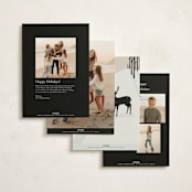 "All Is Calm" - Holiday Cards in Coal by itsjensworld - Back of Card Options