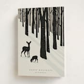 "All Is Calm" - Holiday Cards in Coal by itsjensworld - Folded Card