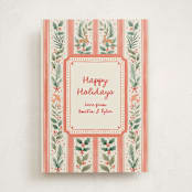 "Festive Stripes" - Holiday Cards in Cherry by Elly - Front