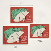 "Polar Express" - Holiday Cards in Cherry by Inkblot Design - Formats Available