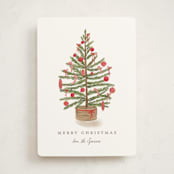 "Preppy tree" - Holiday Cards in Santa Suit by Creo Study - Front