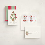 "Preppy tree" - Holiday Cards in Santa Suit by Creo Study - Assembled