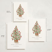 "Preppy tree" - Holiday Cards in Santa Suit by Creo Study - Formats Available