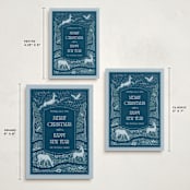 "Frosty Forest" - Holiday Cards in Evening by Paper Sun Studio - Formats Available