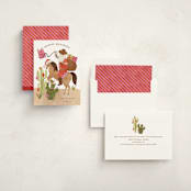 "Howdy Holidays y'all" - Holiday Cards in Candy Cane by Sarah Knight - Assembled