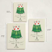 "Christmas Jelly" - Holiday Cards in Lime by Jackie Crawford - Formats Available