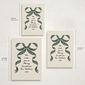 "Gingham Ribbon" - Holiday Cards in Juniper by Leah Bisch - Formats Available