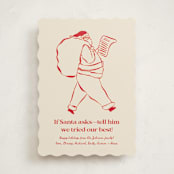 "If Santa Asks" - Holiday Cards in Reindeer Nose by Sierra Lee - Front
