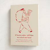 "If Santa Asks" - Holiday Cards in Reindeer Nose by Sierra Lee - Folded Card