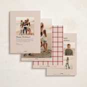 "With Flourish" - Holiday Cards in Rosy Cheeks by Kate Ahn - Back of Card Options