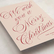 "With Flourish" - Holiday Cards in Rosy Cheeks by Kate Ahn - Detail