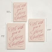 "With Flourish" - Holiday Cards in Rosy Cheeks by Kate Ahn - Formats Available
