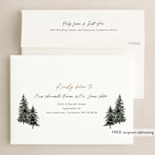 "Ski" - Holiday Cards in Wood by Elly - FREE Recipient Addressing