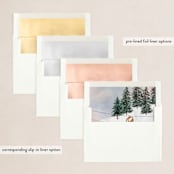 "Ski" - Holiday Cards in Wood by Elly - Envelope Liners