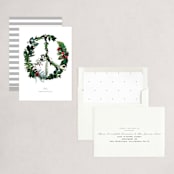 "Floral Peace" - Holiday Cards in Snow by Baumbirdy - Assembled