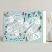 "Family Adventures" - Holiday Cards in Frozen Lake by Leia Matt - Folded Card