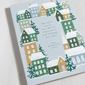 "Snowy neighborhood" - Holiday Cards in Frost by Jennifer Wick - Detail