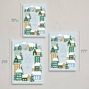 "Snowy neighborhood" - Holiday Cards in Frost by Jennifer Wick - Formats Available