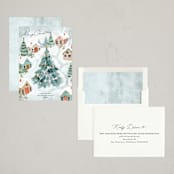 "Festive Village" - Holiday Cards in Glacier by Petra Kern - Assembled