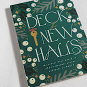 "Deck new halls" - Holiday Cards in Cream by Ana de Sousa - Detail