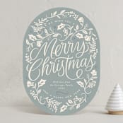 "Vintage Botanicals" - Holiday Cards in Tinsel by Erin German - Front