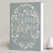 "Vintage Botanicals" - Holiday Cards in Tinsel by Erin German - Folded Card