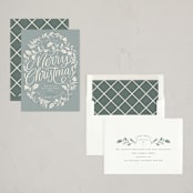 "Vintage Botanicals" - Holiday Cards in Tinsel by Erin German - Assembled
