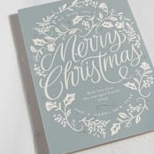 "Vintage Botanicals" - Holiday Cards in Tinsel by Erin German - Detail