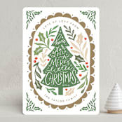"Tree Frame" - Holiday Cards in Leaf by Alethea and Ruth - Front