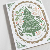 "Tree Frame" - Holiday Cards in Leaf by Alethea and Ruth - Detail