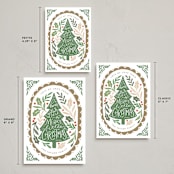 "Tree Frame" - Holiday Cards in Leaf by Alethea and Ruth - Formats Available