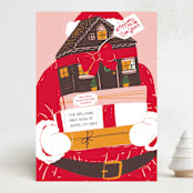 "New Home For The Holidays" - Holiday Cards in Candy Cane by Jenna Holcomb - Front